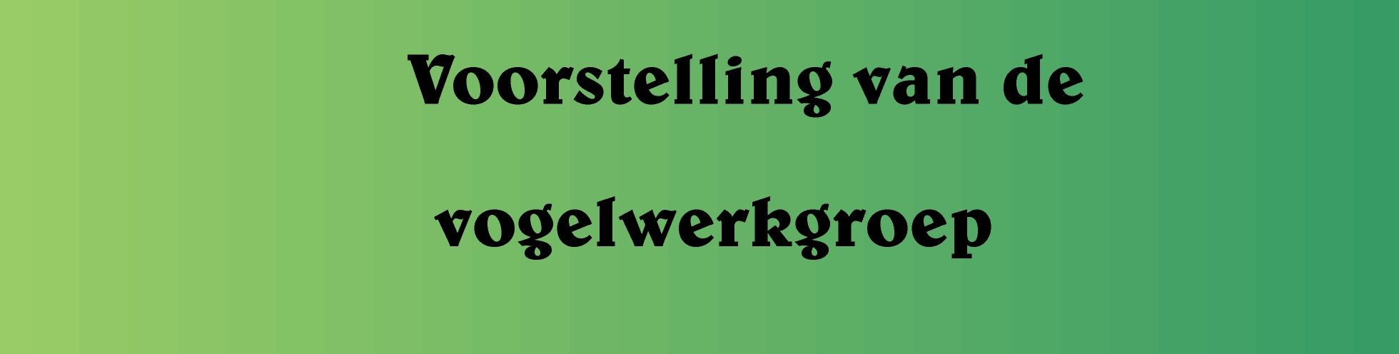 Vogelwerkgroep